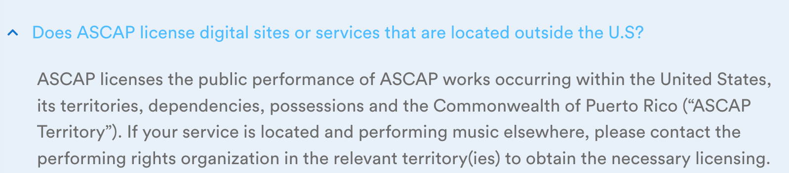 ascap works example