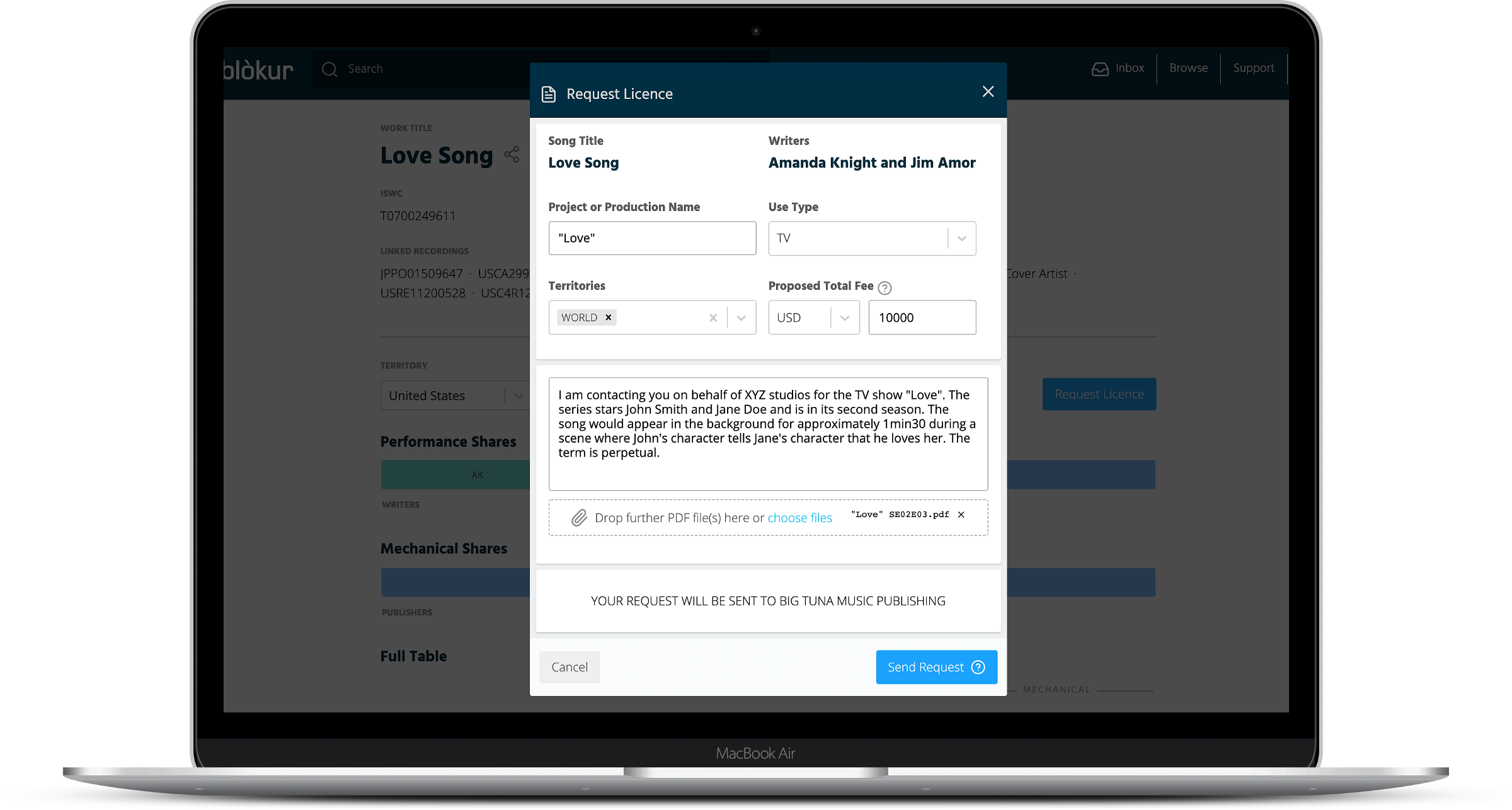 sampling licensing messenger