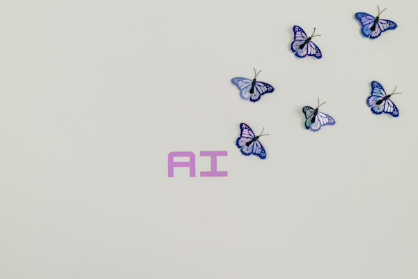 AI digital creative practices butterfly human