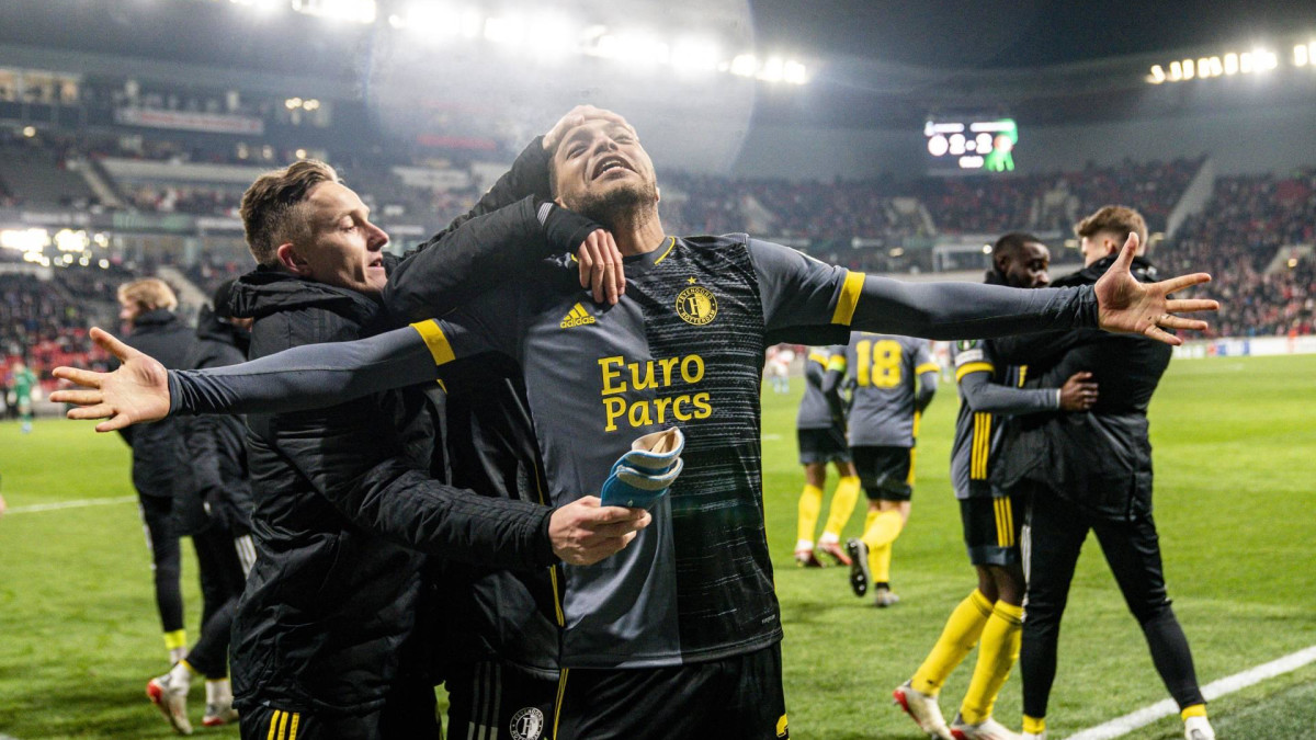 Feyenoord speelt gelijk tegen Slavia en overwintert in Europa