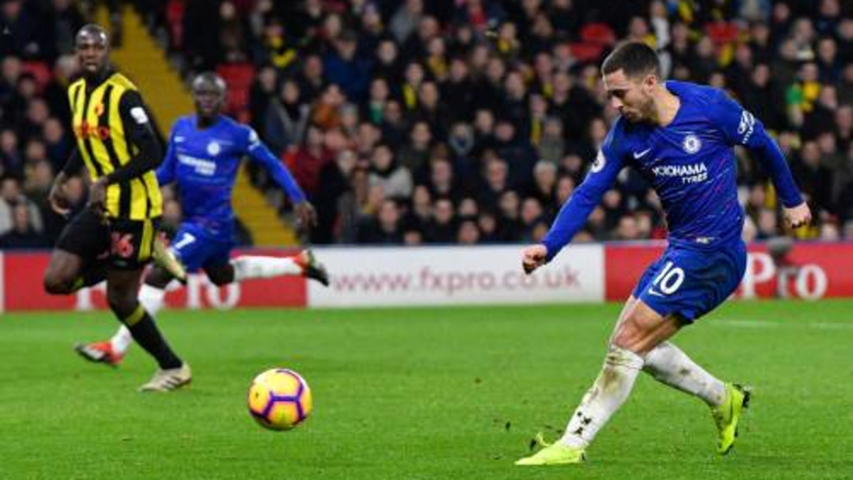 Hazard leidt Chelsea langs Watford