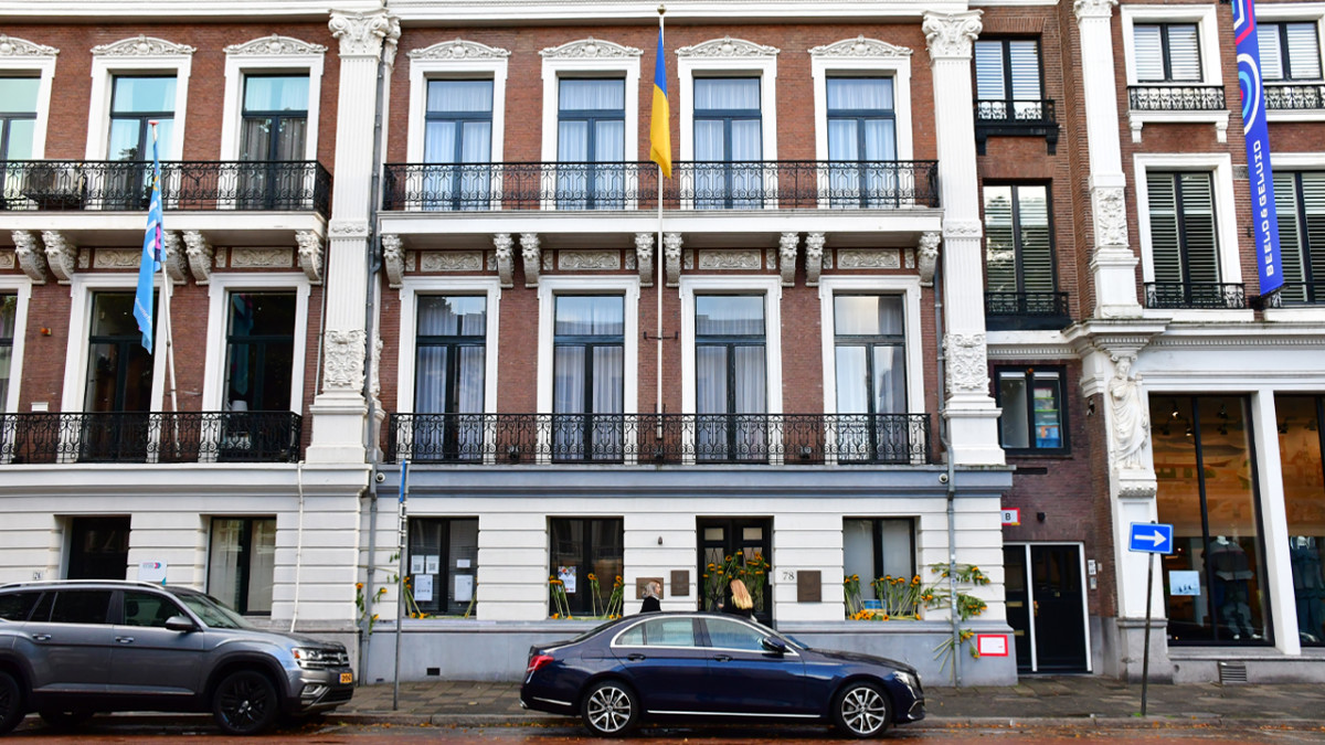 Oekraïense ambassade Den Haag ANP 455460422