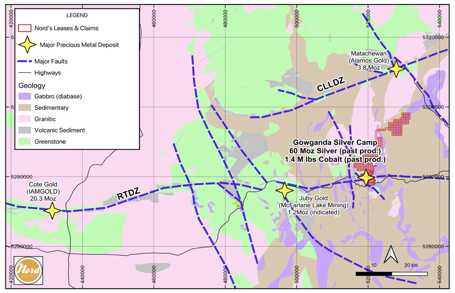 Gold Potential Outlined Along the Ridout-Tyrrell Corridor at Castle–Gowganda
