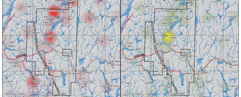 Airborne Geophysical Survey at Lowney-Lac Edouard Property