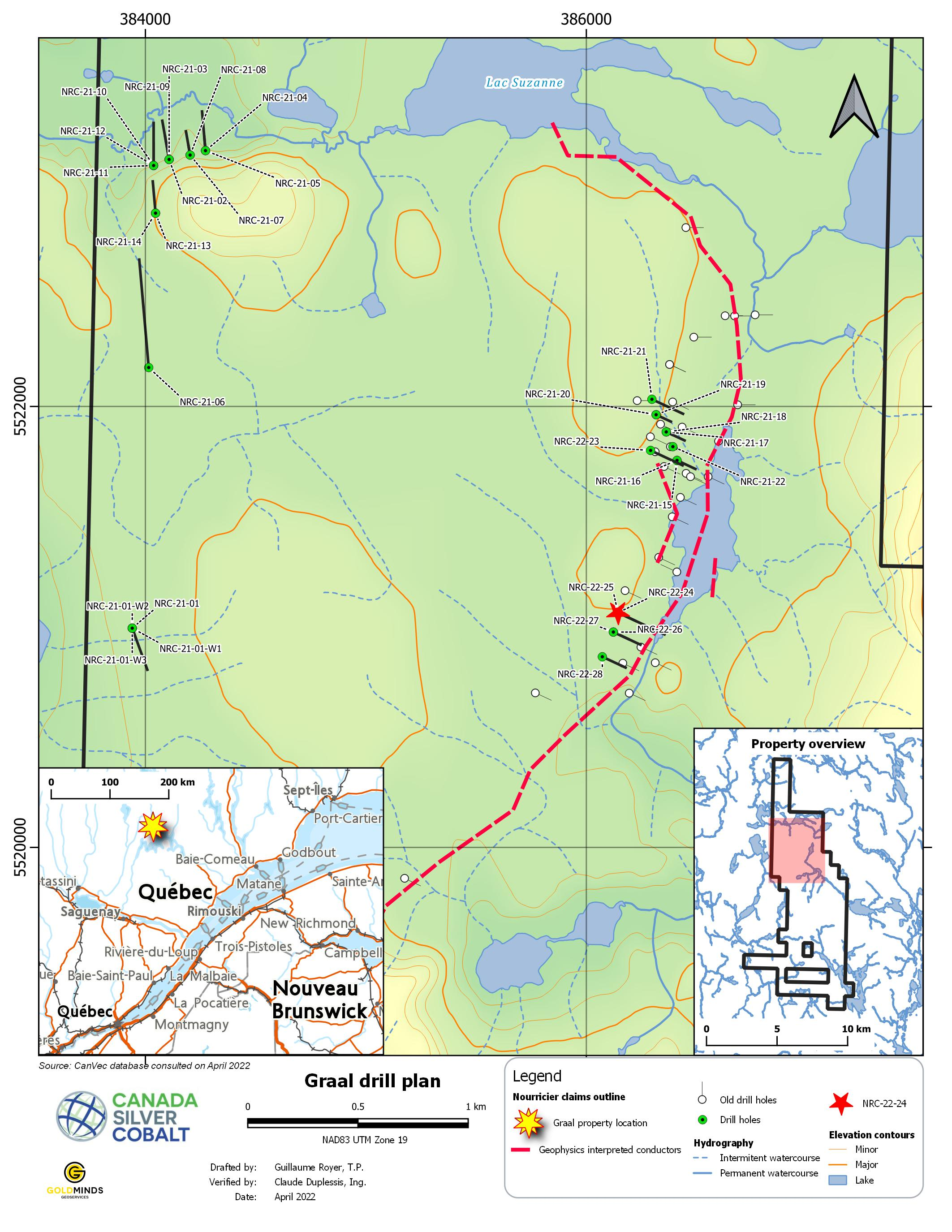 Phase 1 diamond drilling Graal