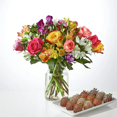 Smiles & Sunshine Bouquet and Berry Bundle