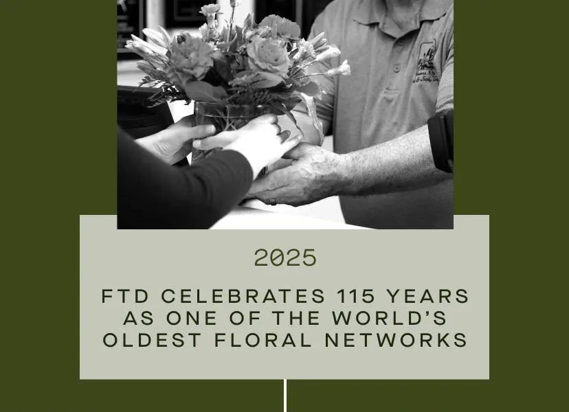 FTD Timeline - 2025: FTD celebrates its 115th anniversary.