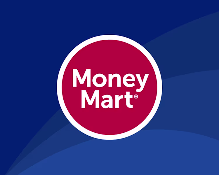 Money mart logo with ribbon