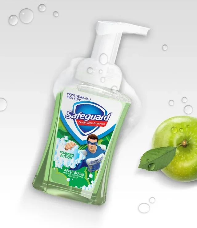SP Safeguard Apple Boom Foaming Antibacterial Hand Soap 225ml aug2015