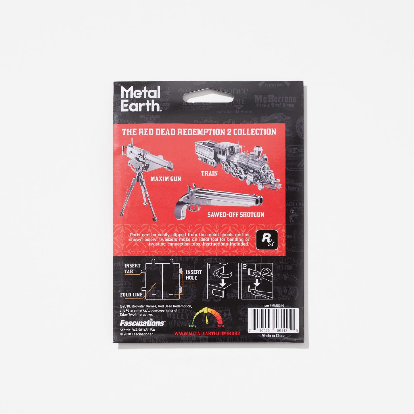 Red Dead Redemption 2 Metal Earth Train 3D Puzzle - Product Image 4