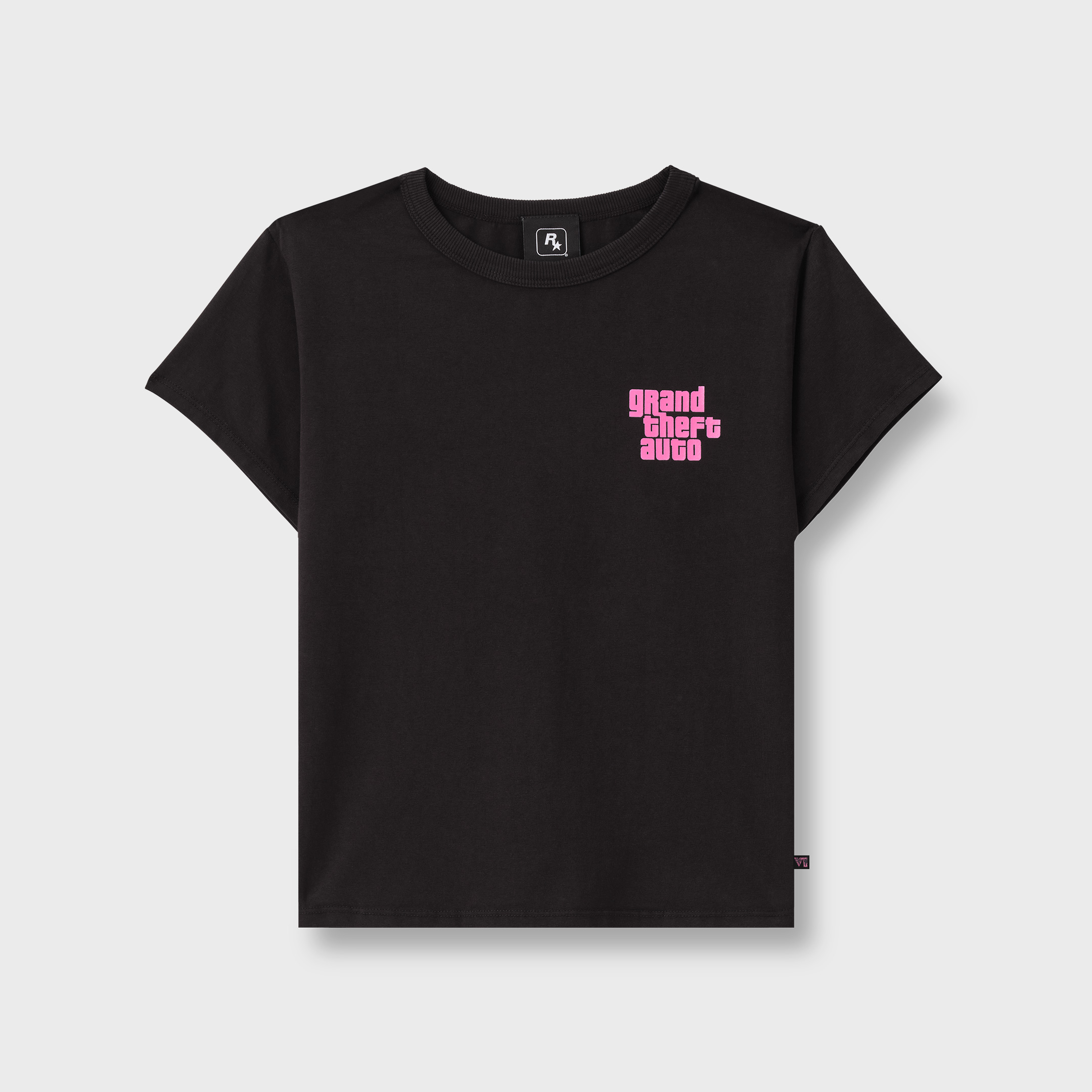 Black Grand Theft Auto VI Women’s Cropped Baby Logo Tee
