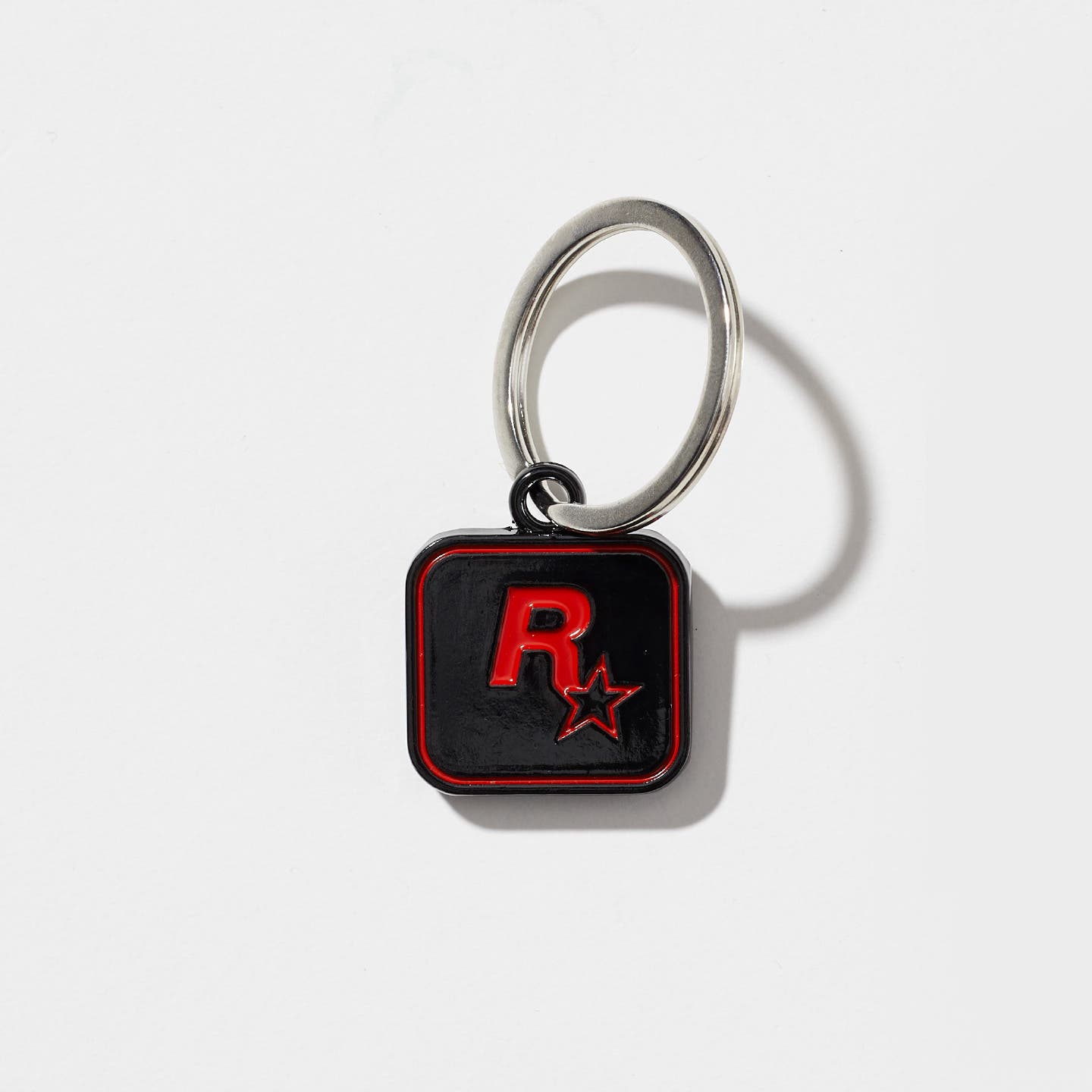 Red on Black Rockstar Games Logo Keychain - Product Image 1