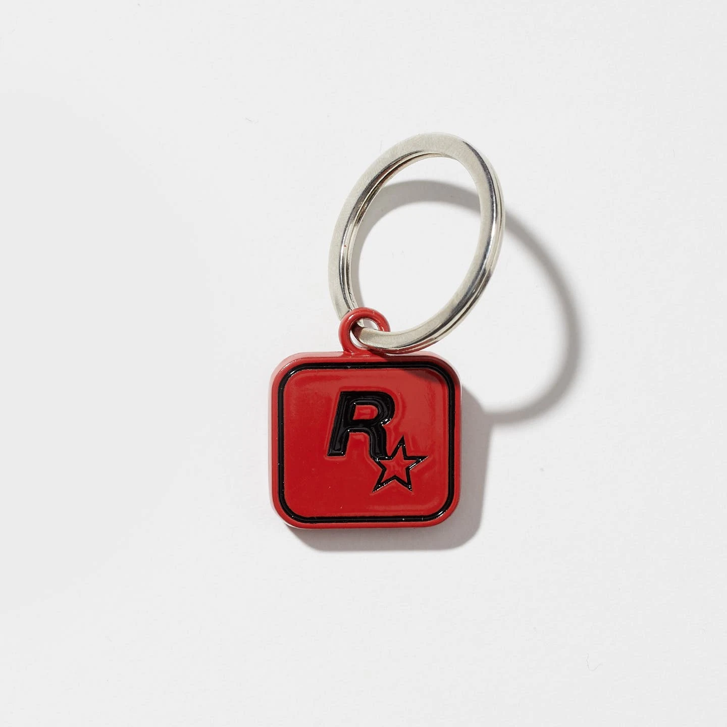 Black on Red Rockstar Games Logo Keychain
