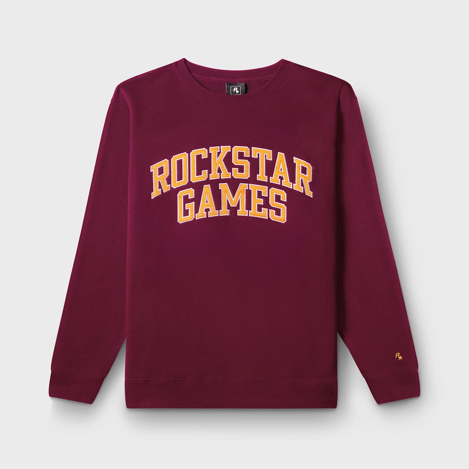 Maroon Rockstar Games Varsity Crewneck
