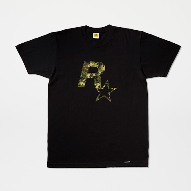 ロックスター迷彩ロゴTシャツ（黒） | Rockstar Store