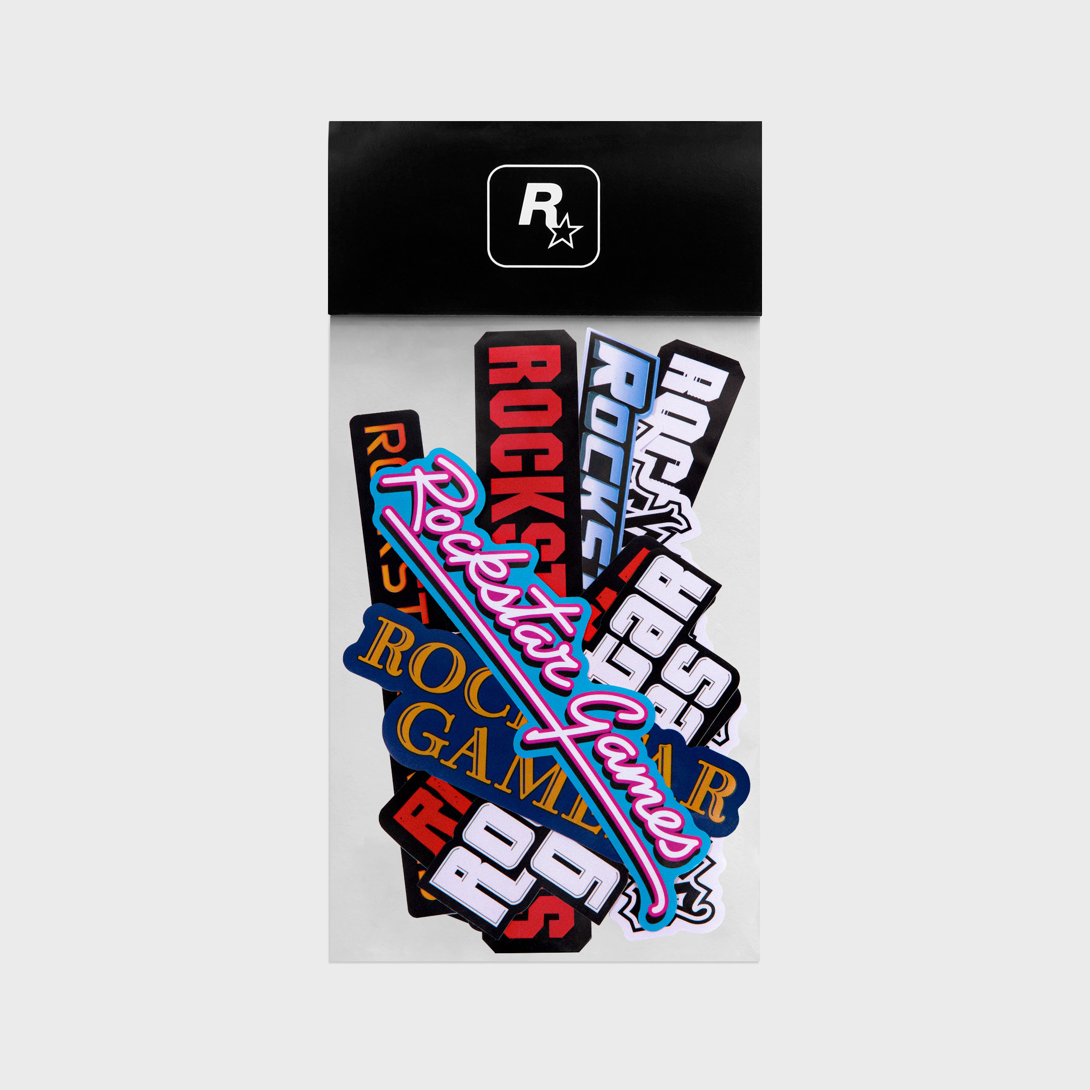 Autocollants typographie de jeux Rockstar Games