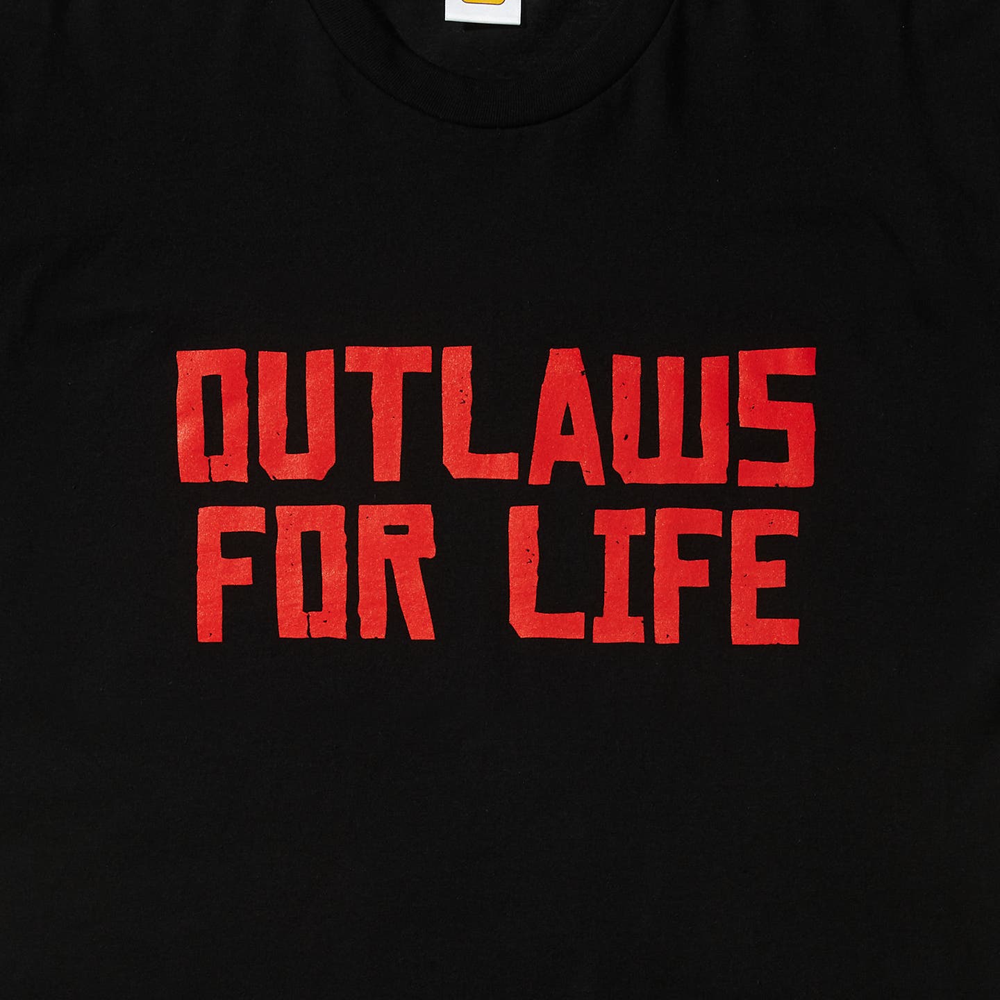 OUTLAWS FOR LIFE Tee (Red on Black) - Product Image 2