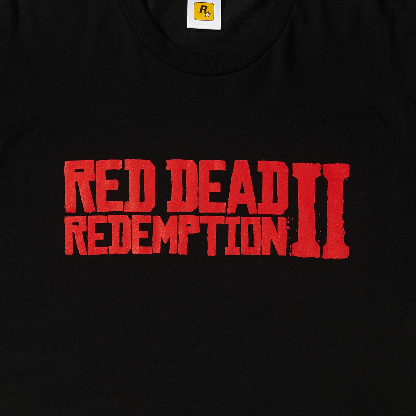 Red on Black Red Dead Redemption 2 Logo Tee - Product Image 2