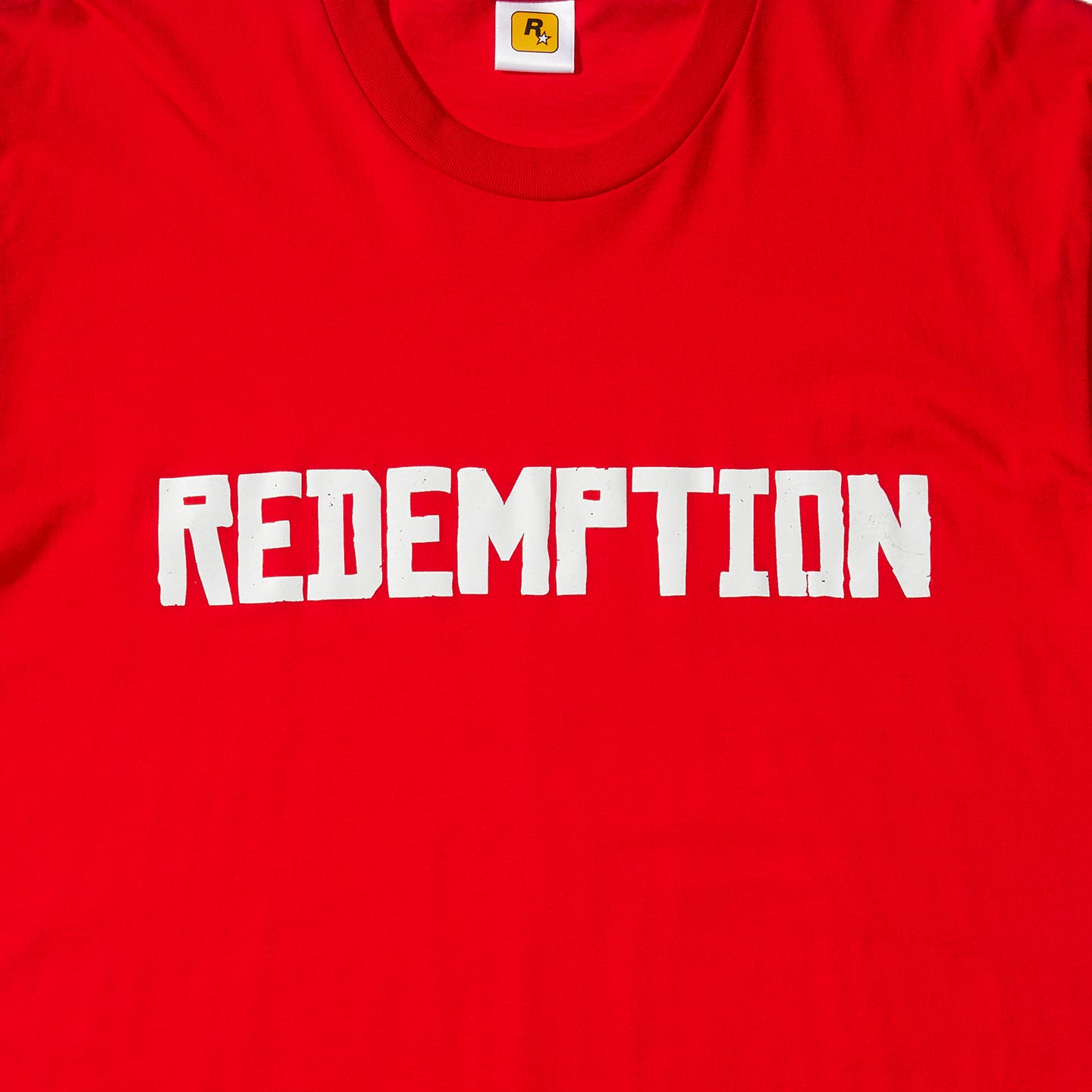 REDEMPTION Tee (White on Red) - Product Image 2