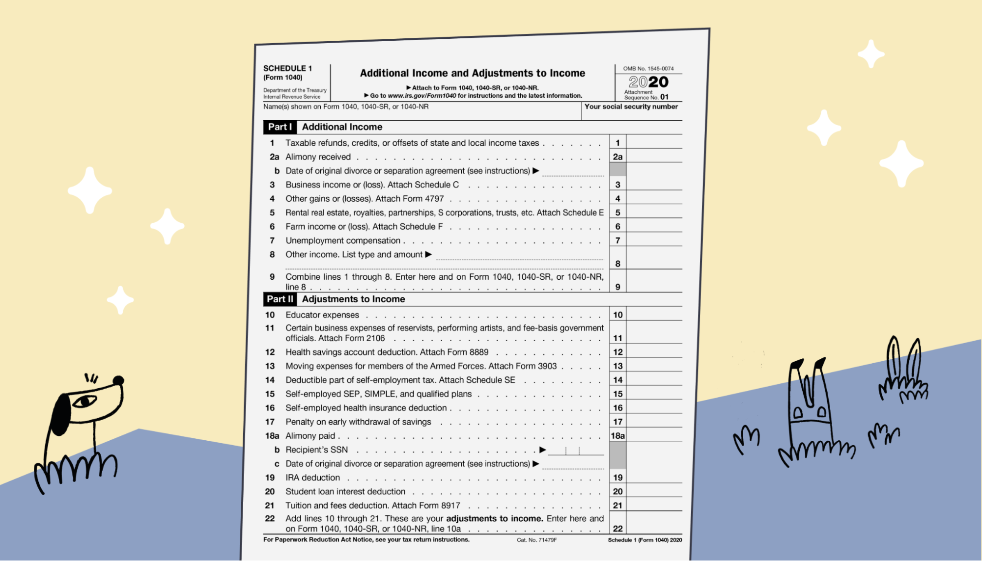 What is the Schedule 1 form for FAFSA