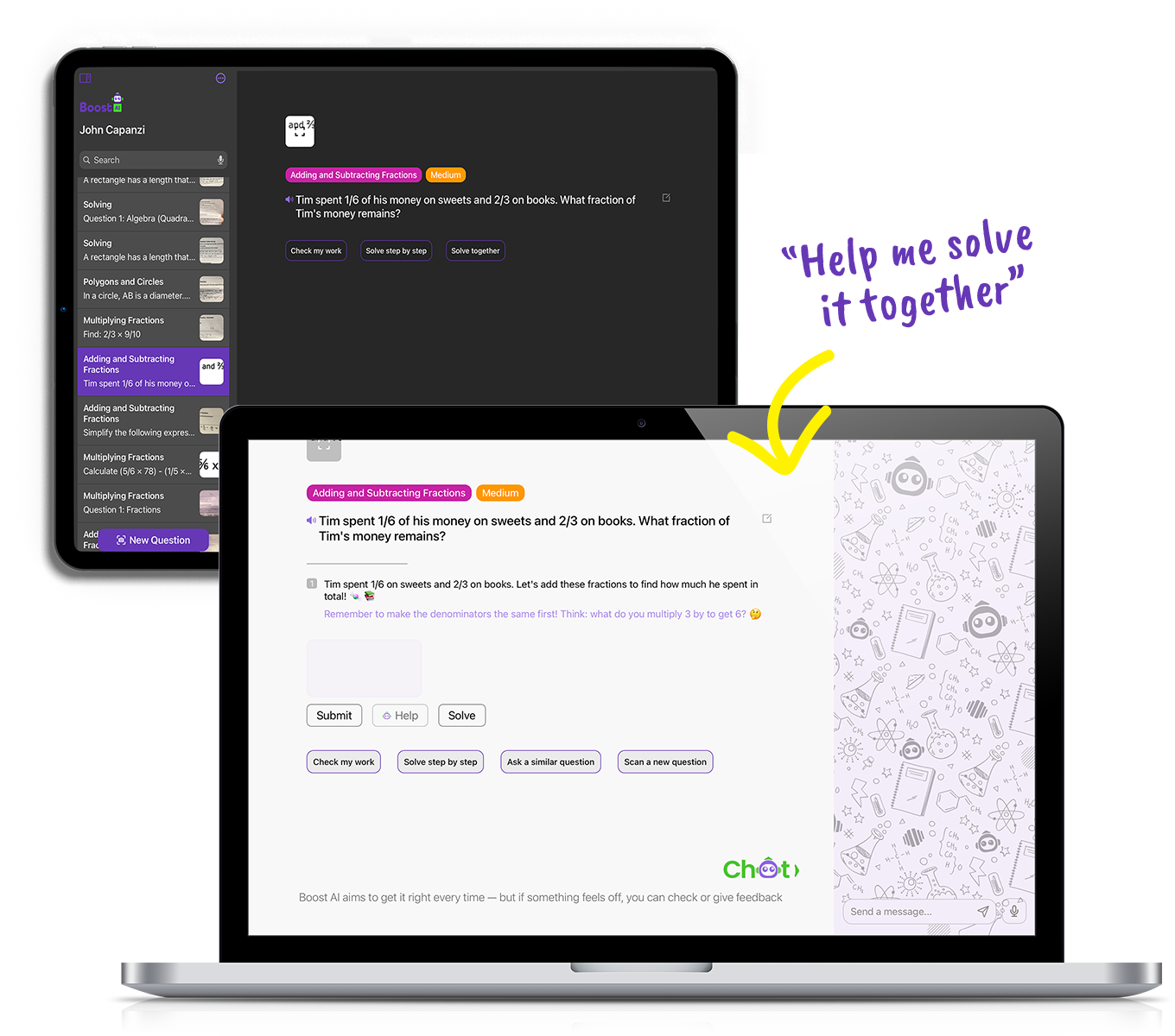 Child asking questions to Boost AI