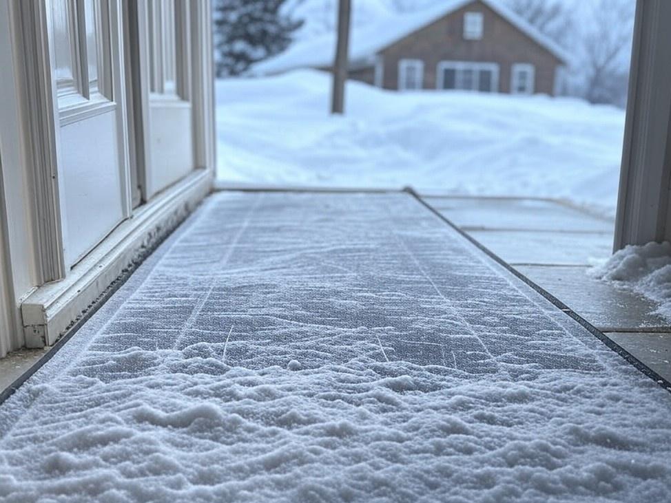 Tapis extérieur et intérieur pour protéger les sols de la neige et du sel en hiver