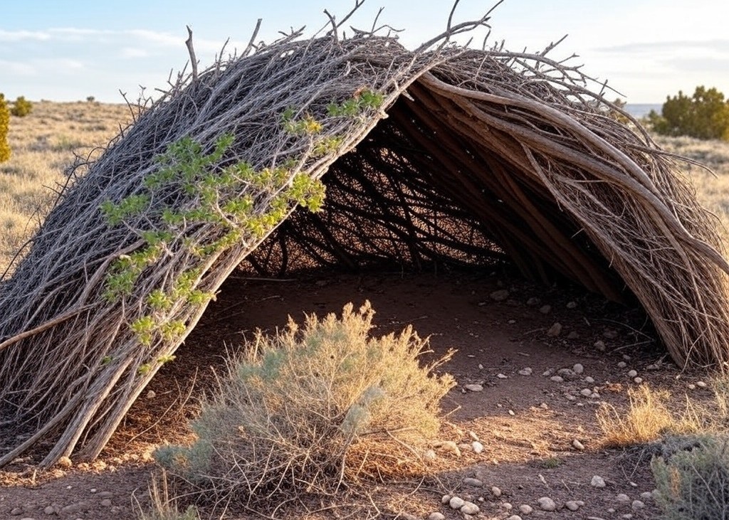 construire un abri naturel en cas d-urgence sur un terrain plat