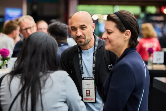 Delegates introducing themselves and networking at Money20/20 Asia in Bangkok