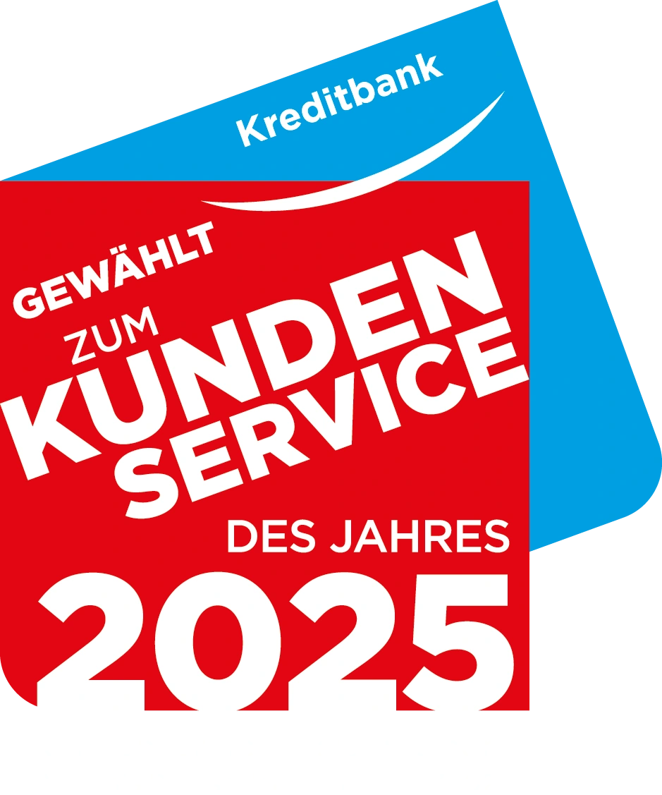 Gewählt zum Kundenservice des Jahres 2025 > Siegel weiße Schrift 