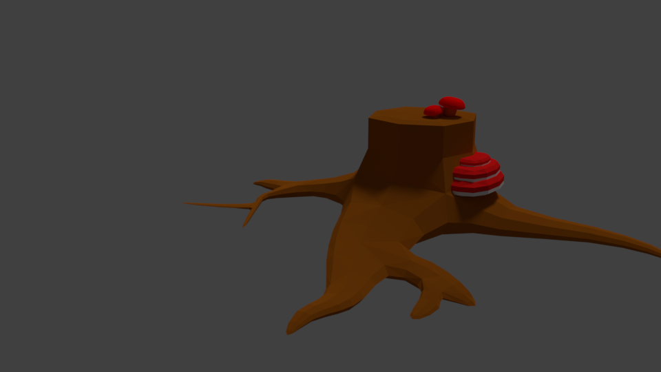 A low poly tree trunk