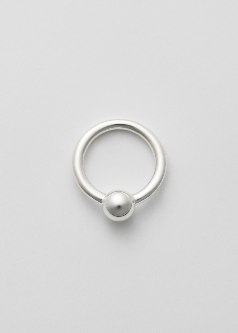 pearl ring polished silver p1
