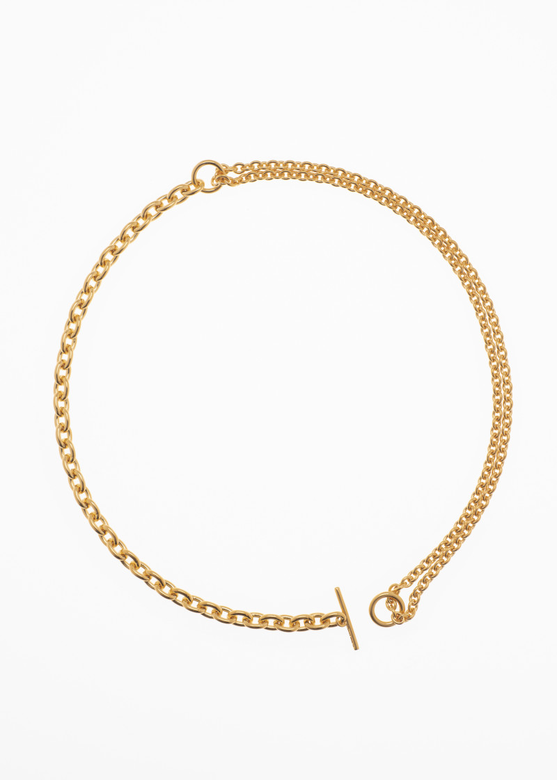 double thin necklace gold p-1