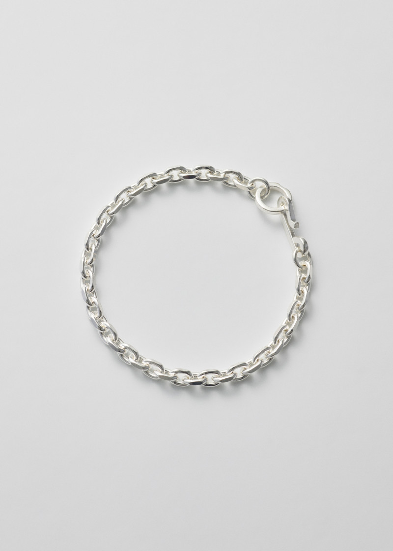 anchor bracelet polished silver p1