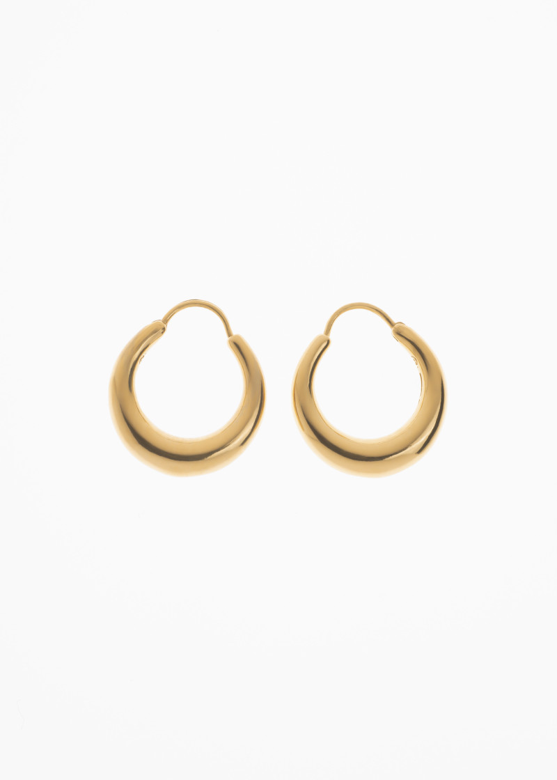 snake earrings small-thick polished-gold p-1