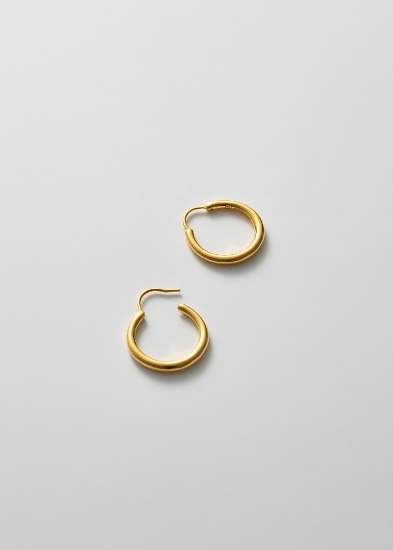 snake earrings medium polished gold p2