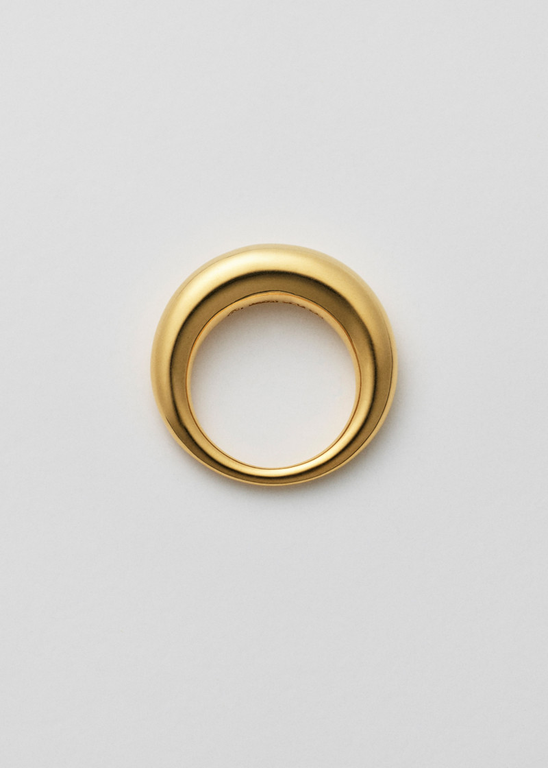 snake ring thick polished gold p1