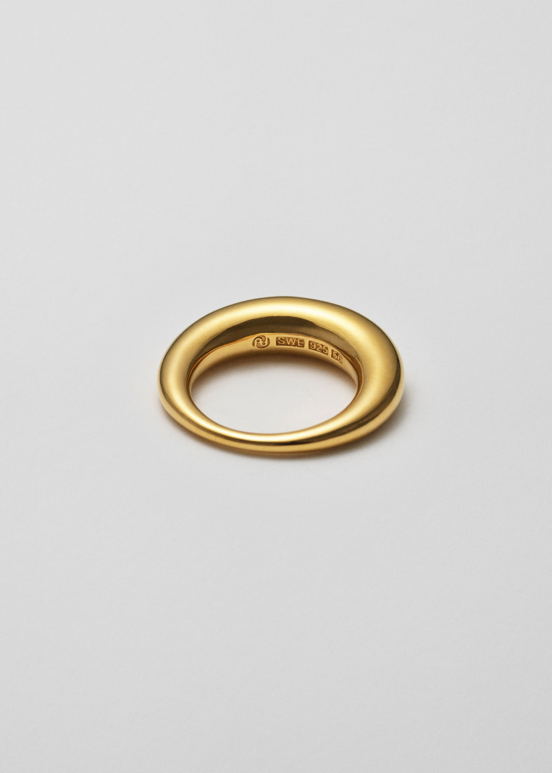 snake ring thick polished gold p2