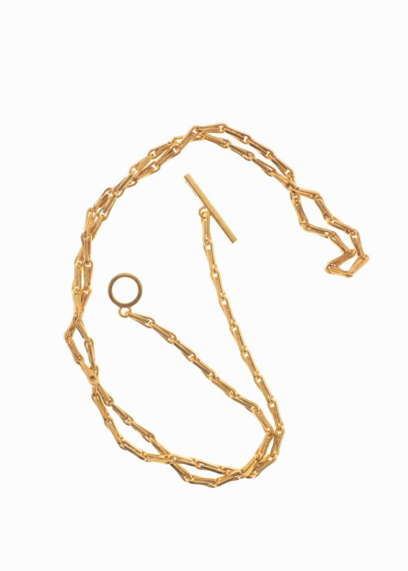 fold necklace polished gold p-2