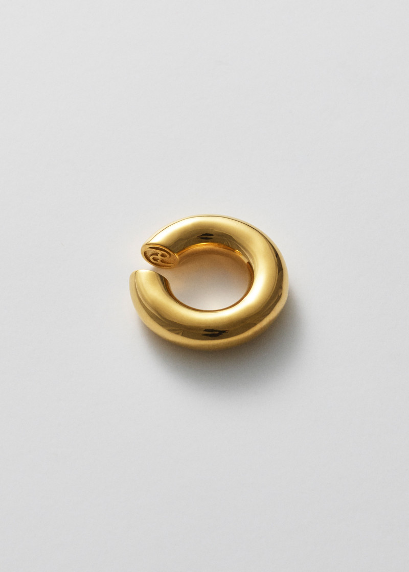 almost earcuff thick polished gold p2
