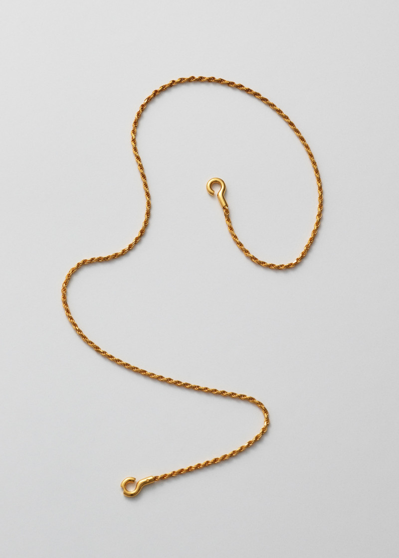 rope necklace thin polished gold p2