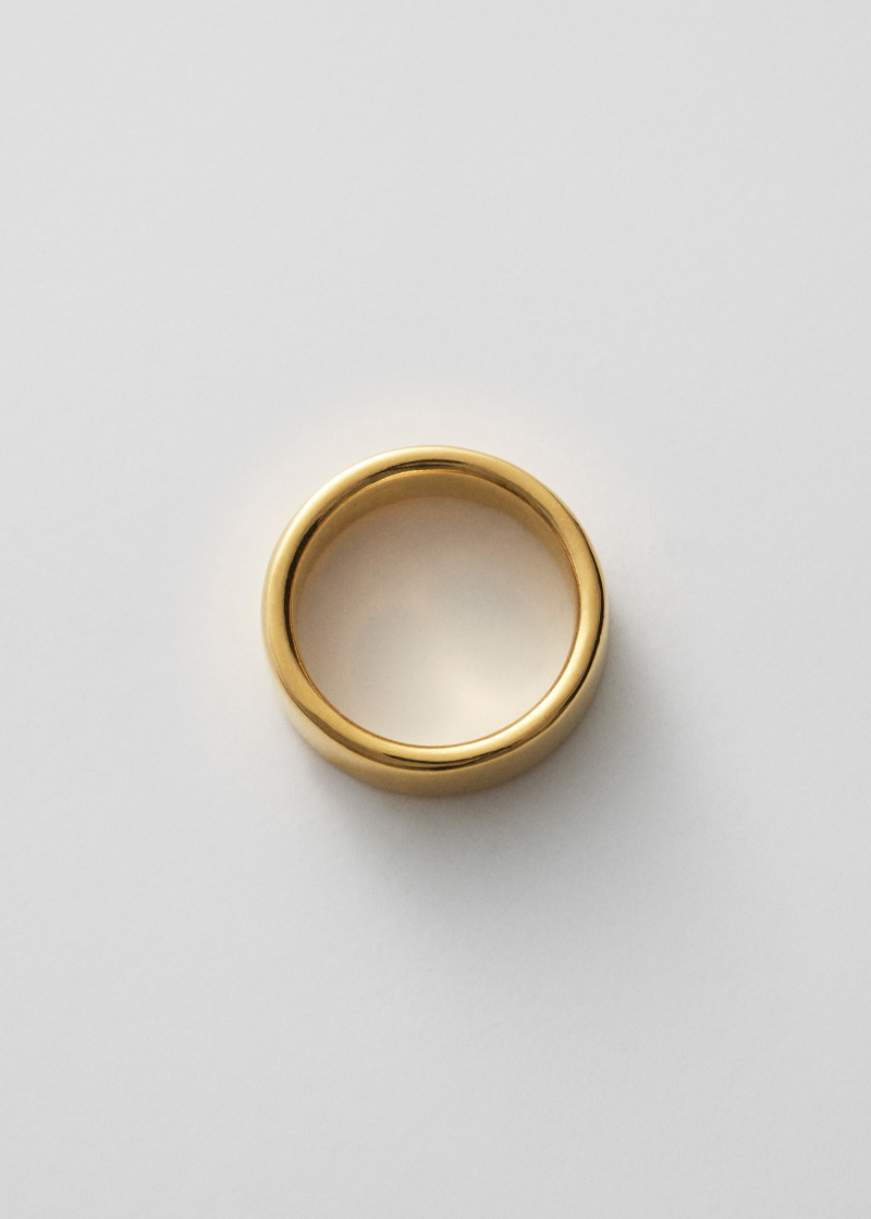tire ring narrow polished gold p1