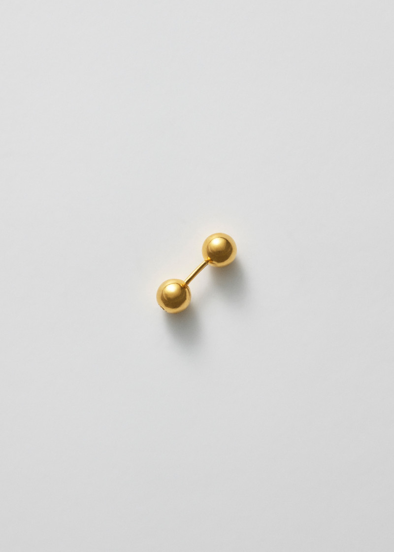pearl earring stud polished gold p1