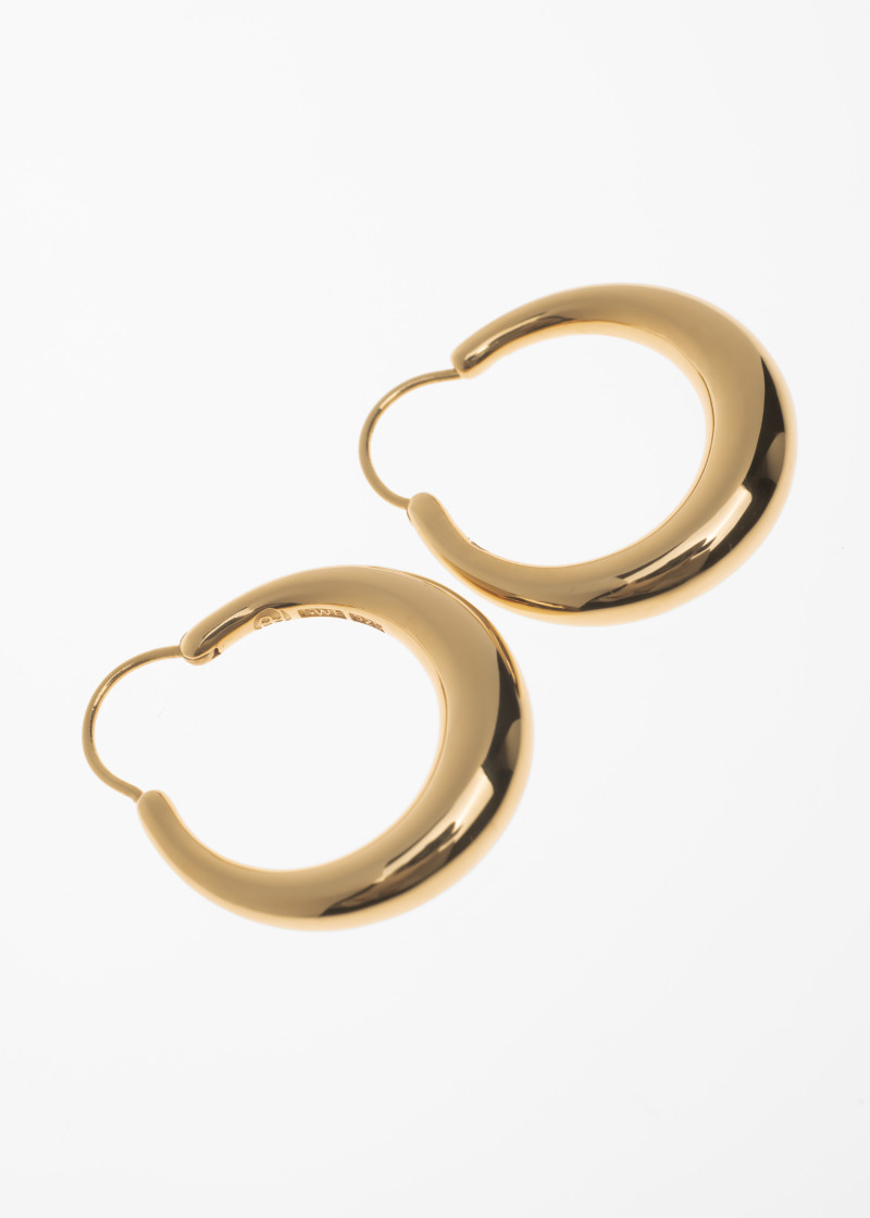 snake earrings large-thick polished-gold p-3