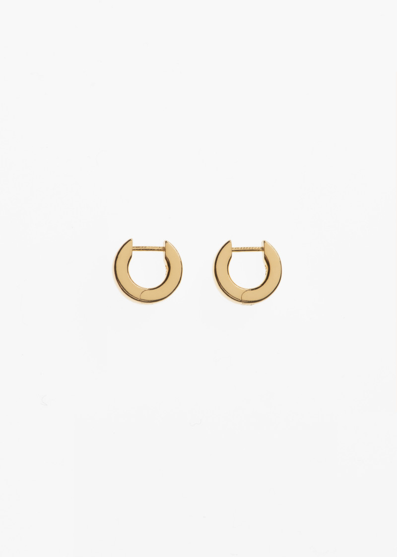 square earrings extra small polished gold p-1