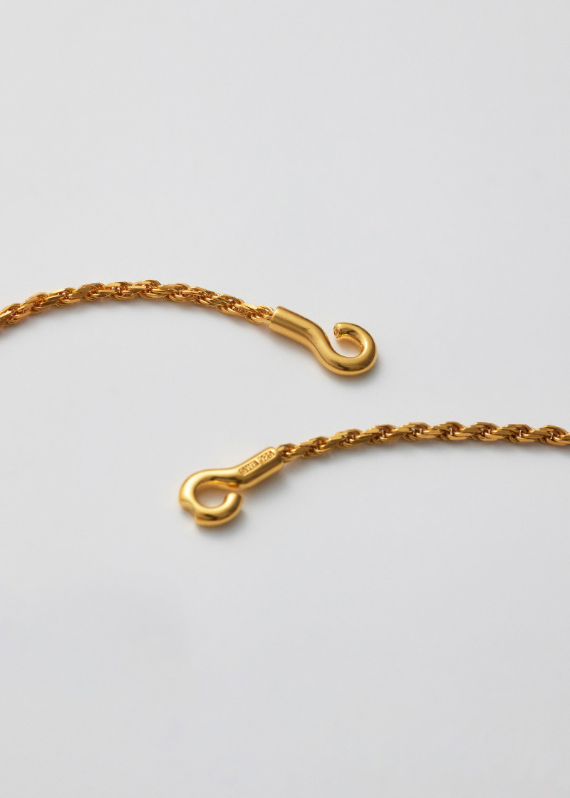 rope necklace thick polished gold p3