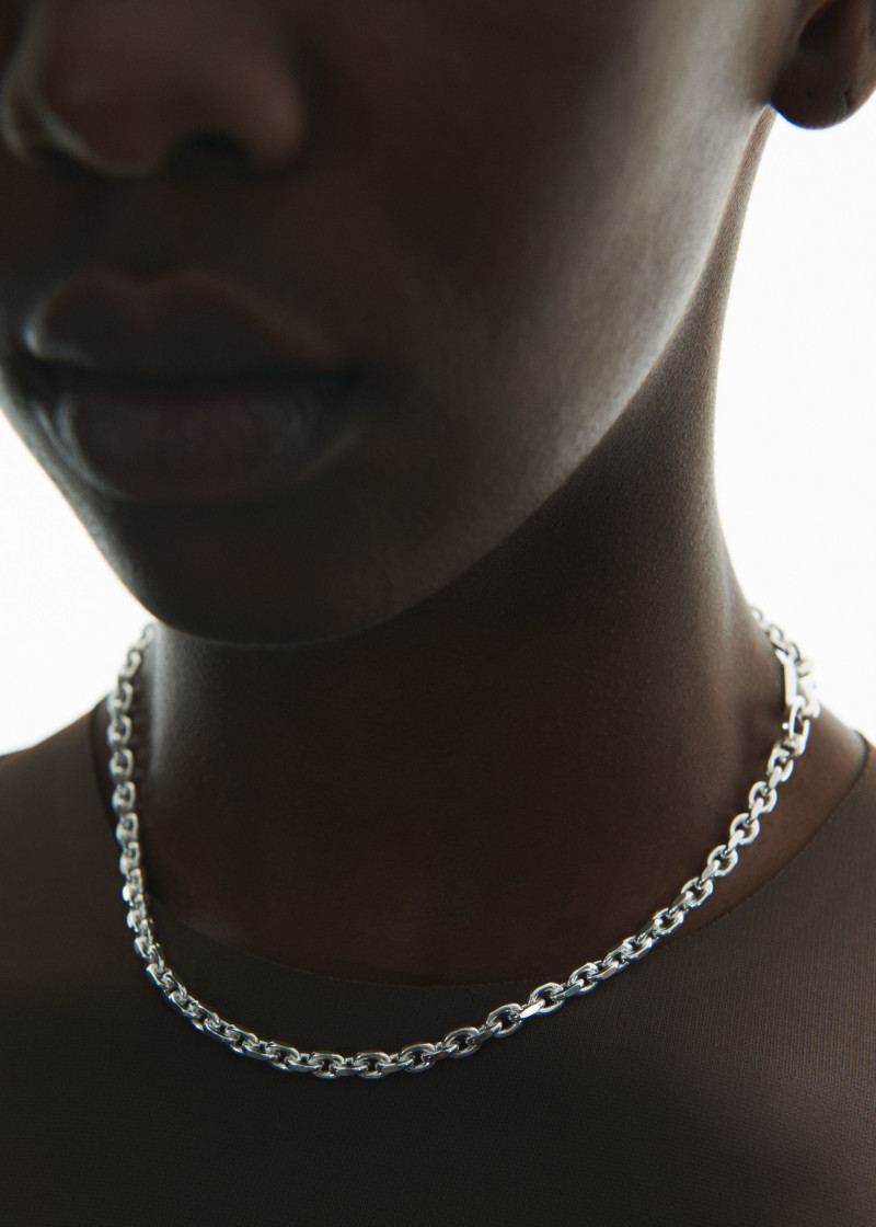 anchor necklace silver l-3