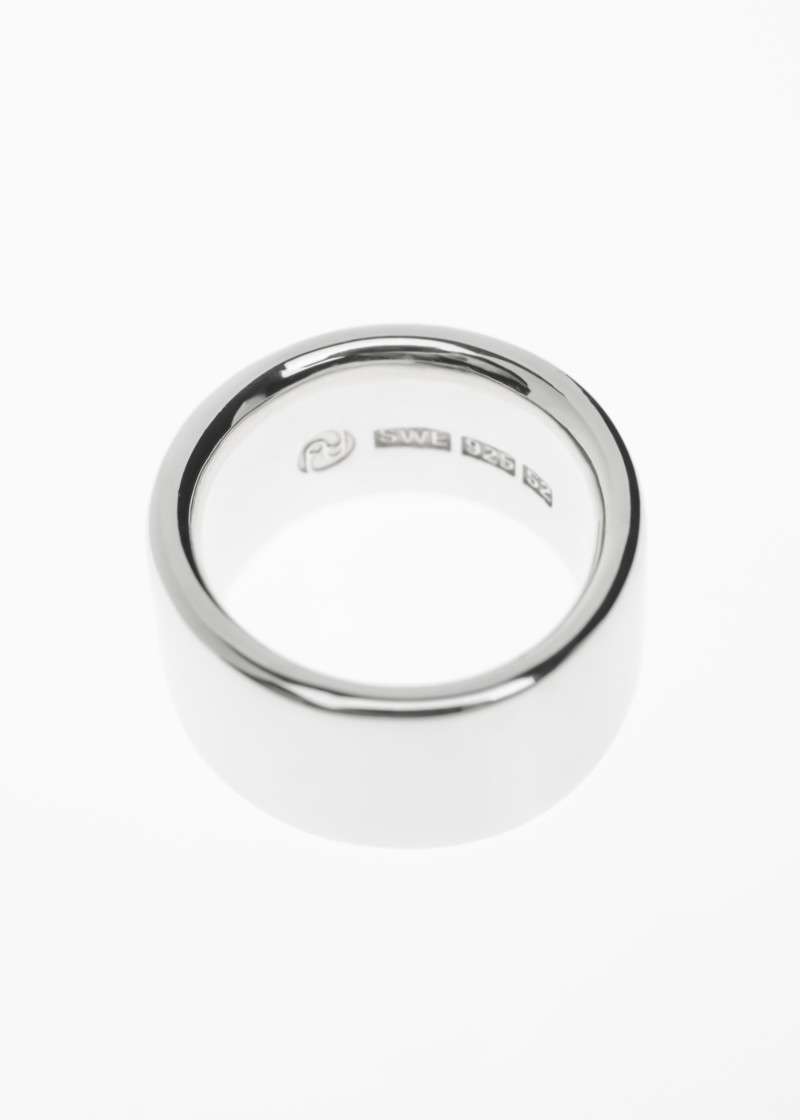 tire ring wide silver p-1