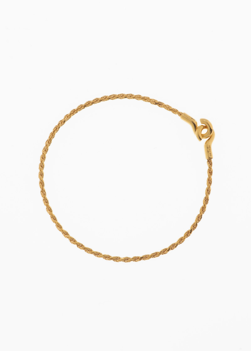 rope bracelet thin single gold p-1