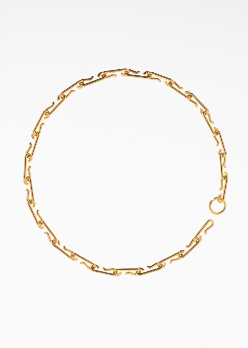 hook necklace polished gold p-1