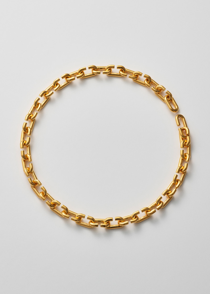 c necklace thick polished gold p1